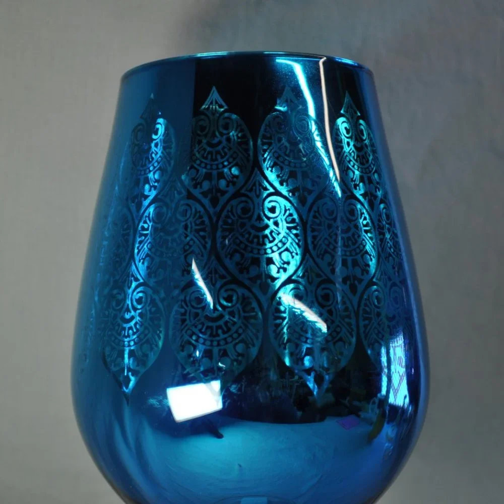 28 oz Z. Gallerie Puccini goblet wine glass peacock (w1082)
